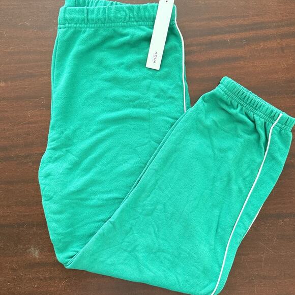Aqua Athletic NWT | Bloomingdales Reynold's Piped Sweatpants Teal Green | XL - Picture 1 of 7